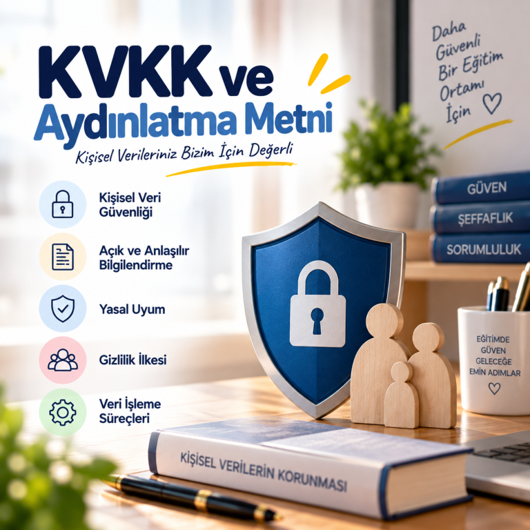 KVKK kapsamında kişisel verilerin korunması, veri güvenliği ve gizlilik ilkelerini temsil eden görsel